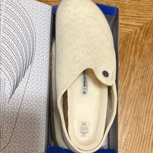 Birkenstock Off-White Wool Slippers